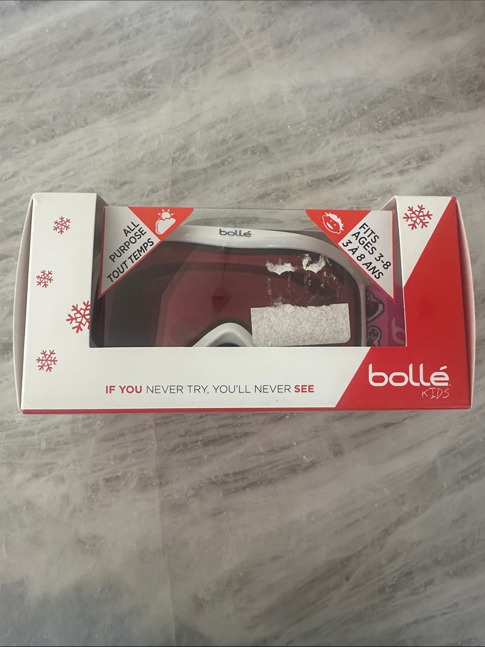 bolle Kids Red and White Ski Goggles
